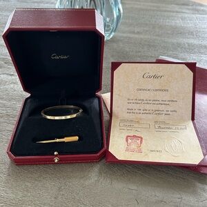 AUTHENTIC Cartier love gold bracelet
